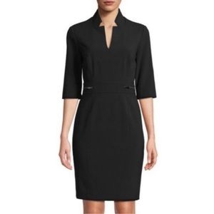 Tahari Arthur S Levine Notch Collar Sheath